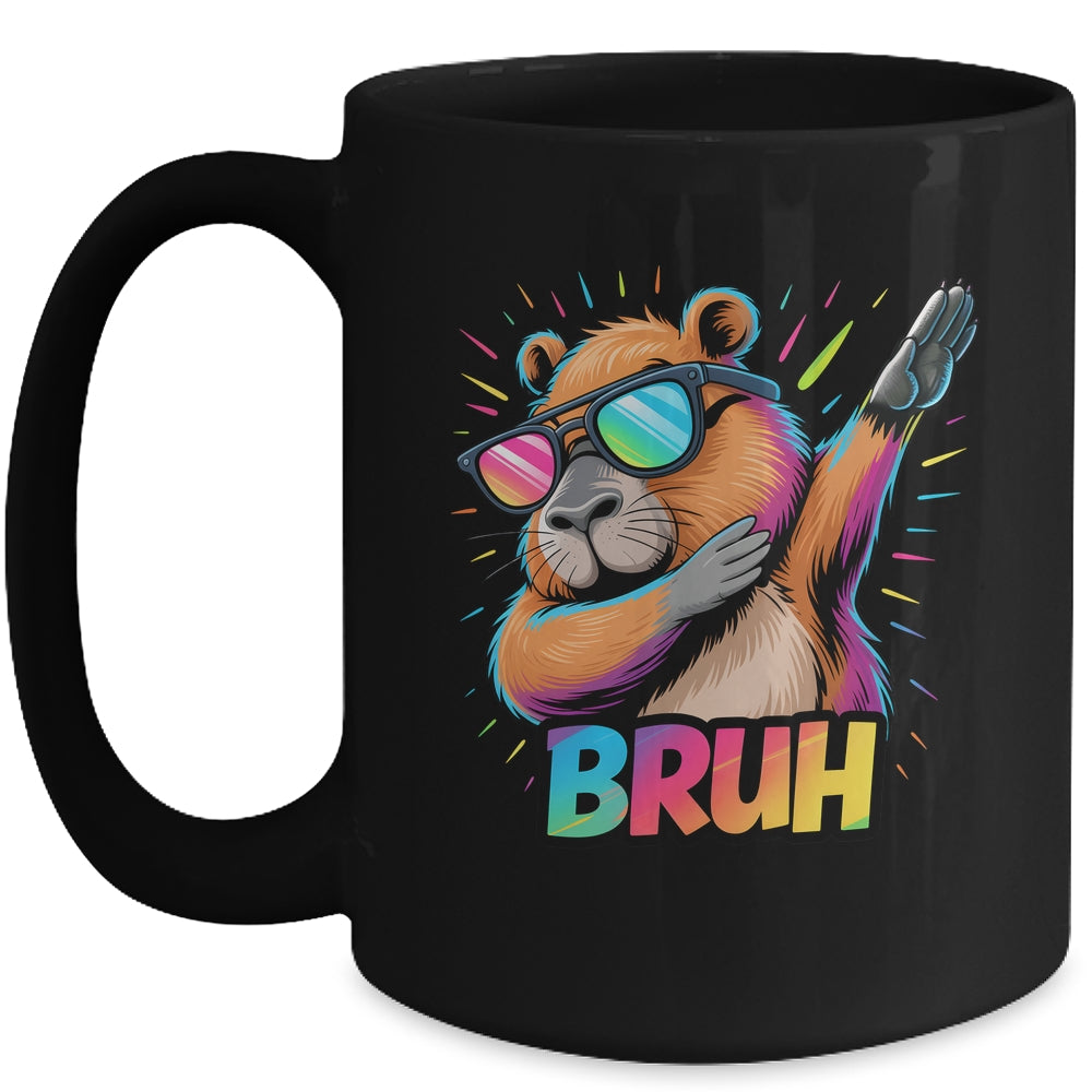 Funny Dabbing Capy Bruh Teens Youth Kids Meme Rodent Lovers Mug | siriusteestore