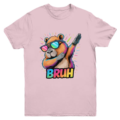 Funny Dabbing Capy Bruh Teens Youth Kids Meme Rodent Lovers Youth Shirt | siriusteestore