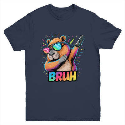 Funny Dabbing Capy Bruh Teens Youth Kids Meme Rodent Lovers Youth Shirt | siriusteestore