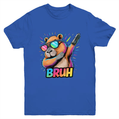 Funny Dabbing Capy Bruh Teens Youth Kids Meme Rodent Lovers Youth Shirt | siriusteestore