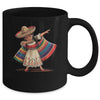 Funny Dabbing Mexican Poncho Sombrero Cinco De Mayo Girl Mug | siriusteestore