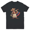 Funny Dabbing Mexican Poncho Sombrero Cinco De Mayo Girl Youth Shirt | siriusteestore