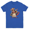 Funny Dabbing Mexican Poncho Sombrero Cinco De Mayo Girl Youth Shirt | siriusteestore