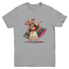 Funny Dabbing Mexican Poncho Sombrero Cinco De Mayo Girl Youth Shirt | siriusteestore