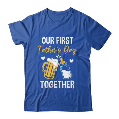 Funny Dad And Son Our First Fathers Day Together 2024 Papa Shirt & Hoodie | siriusteestore