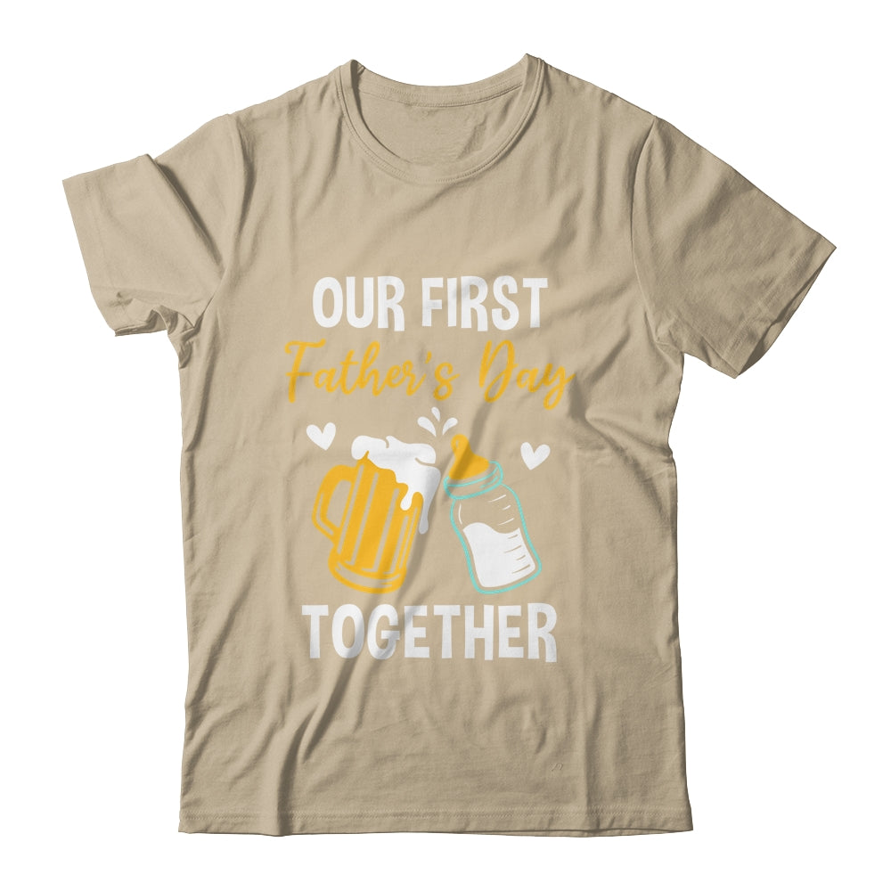 Funny Dad And Son Our First Fathers Day Together 2024 Papa Shirt & Hoodie | siriusteestore