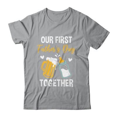 Funny Dad And Son Our First Fathers Day Together 2024 Papa Shirt & Hoodie | siriusteestore