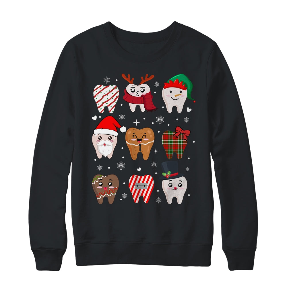 Funny Dental Christmas Teeth Cute Xmas Dentist Squad Crew Shirt & Sweatshirt | siriusteestore