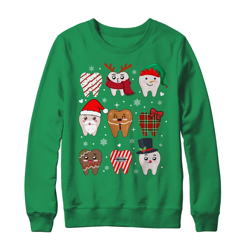 Funny Dental Christmas Teeth Cute Xmas Dentist Squad Crew Shirt & Sweatshirt | siriusteestore