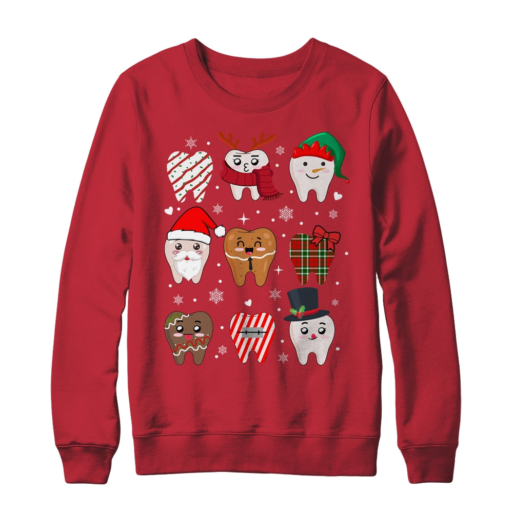 Funny Dental Christmas Teeth Cute Xmas Dentist Squad Crew Shirt & Sweatshirt | siriusteestore