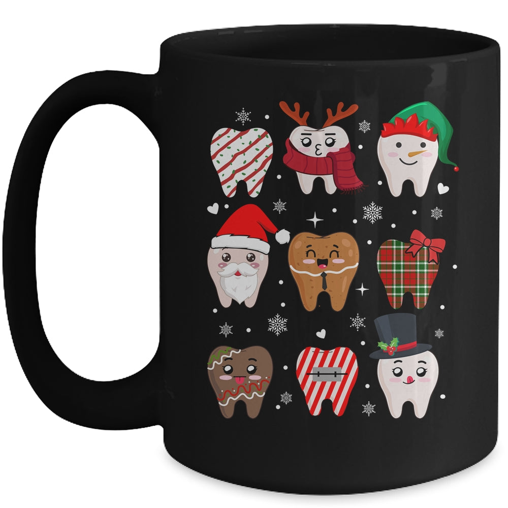Funny Dental Christmas Teeth Cute Xmas Dentist Squad Crew Mug | siriusteestore