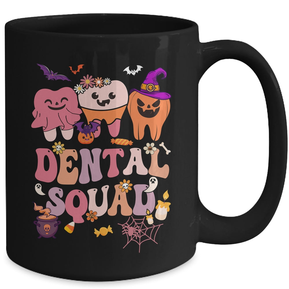 Funny Dental Squad Costume Dentist Tooth Halloween Groovy Mug | siriusteestore