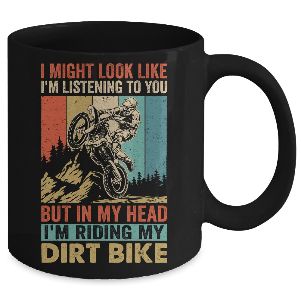 Funny Dirt Bike Art For Men Motocross Dirt Dirt Rider Retro Mug | siriusteestore