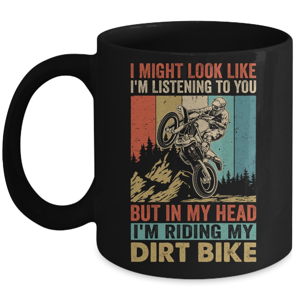 Funny Dirt Bike Art For Men Motocross Dirt Dirt Rider Retro Mug | siriusteestore