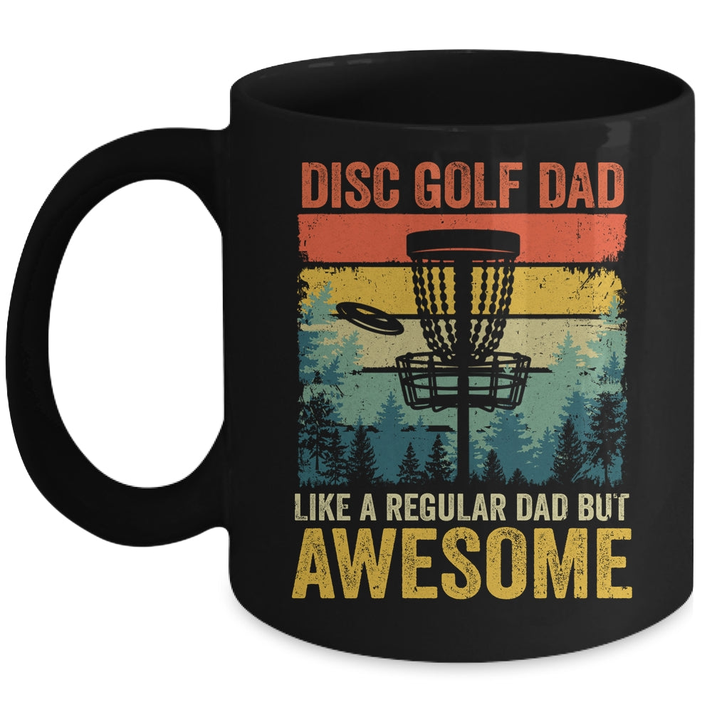 Funny Disc Golf Dad Like A Regular Dad But Awesome Retro Mug | siriusteestore