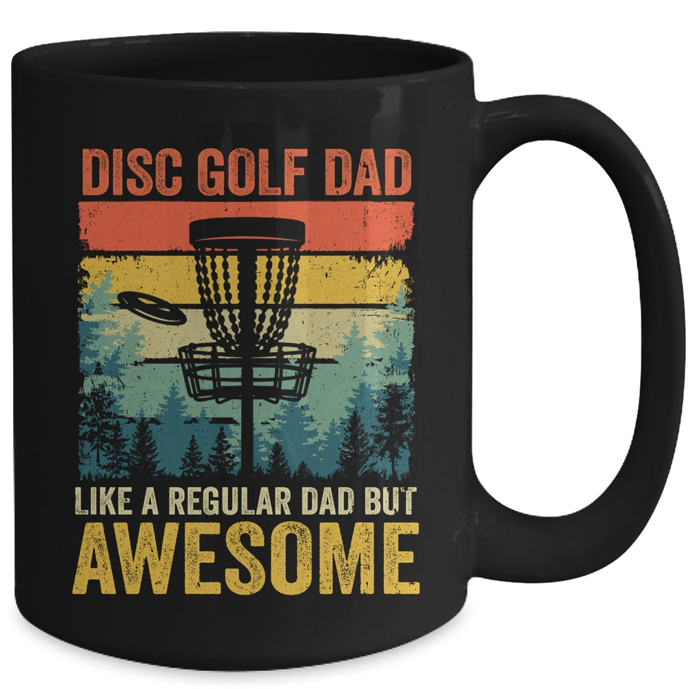 Funny Disc Golf Dad Like A Regular Dad But Awesome Retro Mug | siriusteestore