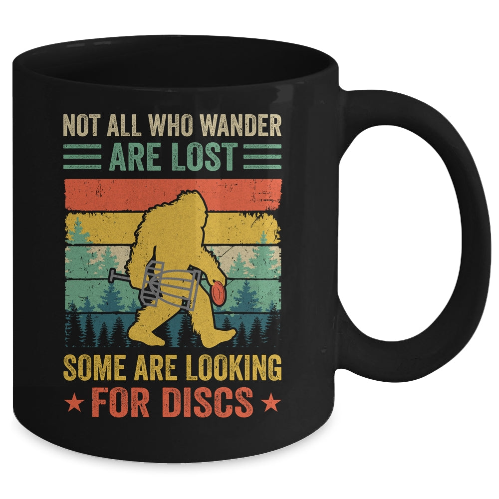 Funny Disc Golf For Men Women Bigfoot Disc Golf Player Retro Mug | siriusteestore