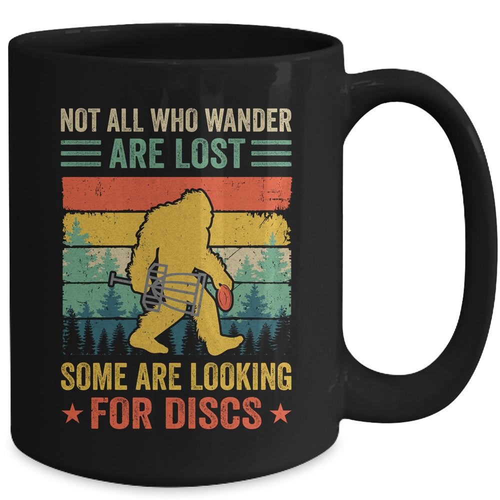 Funny Disc Golf For Men Women Bigfoot Disc Golf Player Retro Mug | siriusteestore
