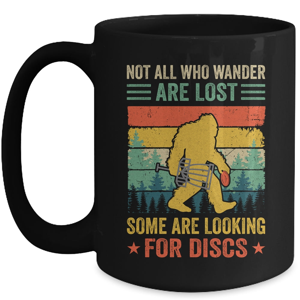 Funny Disc Golf For Men Women Bigfoot Disc Golf Player Retro Mug | siriusteestore