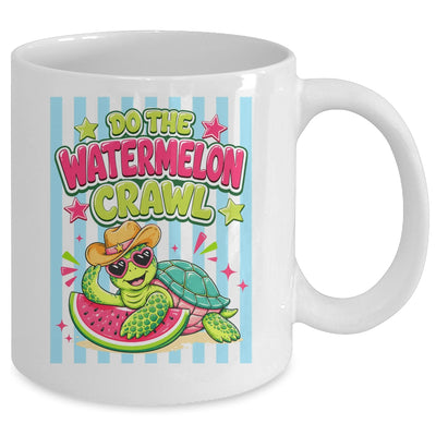 Funny Do The Watermelon Crawl Striped Turtle Summer Beach Mug | siriusteestore