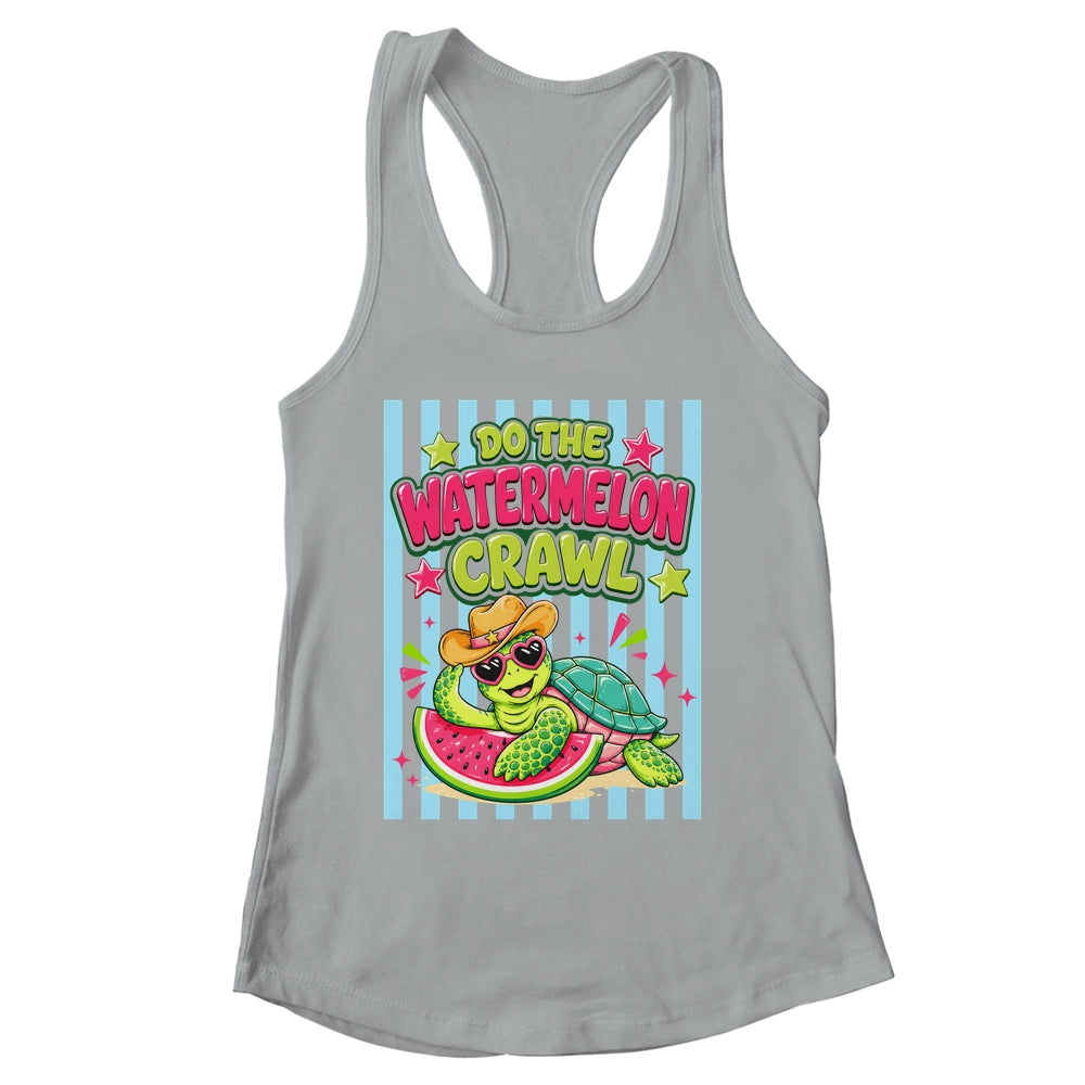 Funny Do The Watermelon Crawl Striped Turtle Summer Beach Shirt & Tank Top | siriusteestore