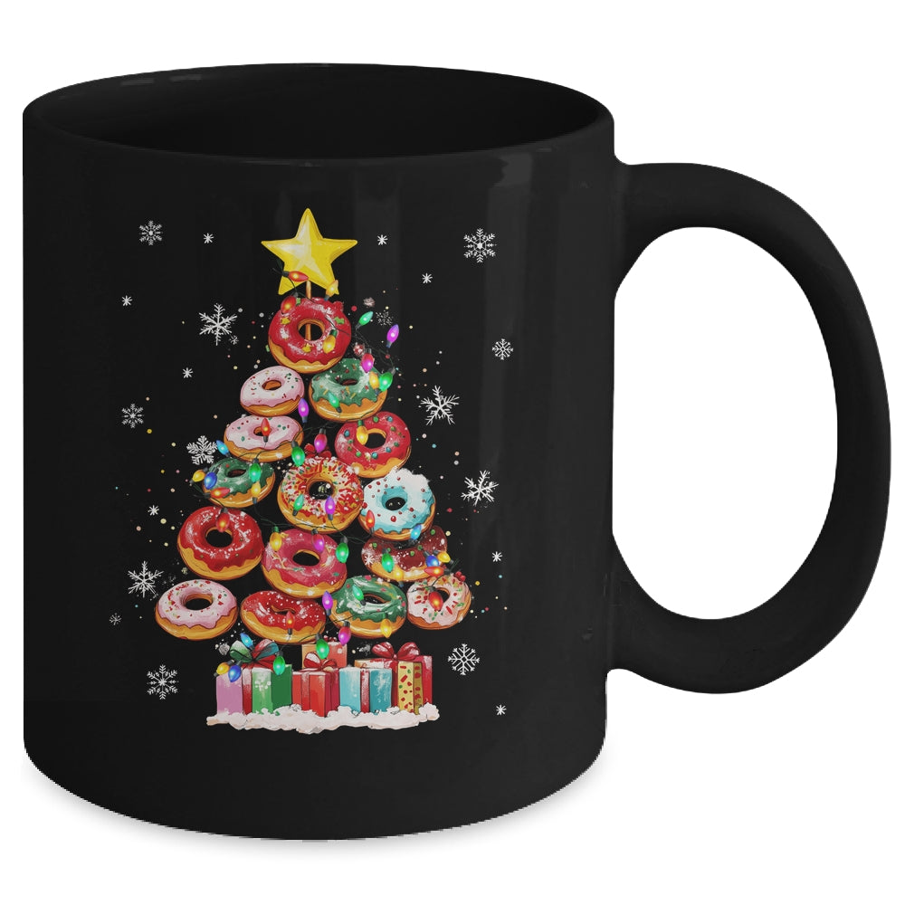 Funny Donuts Christmas Tree Lights Xmas Women Boys Girls Mug | siriusteestore