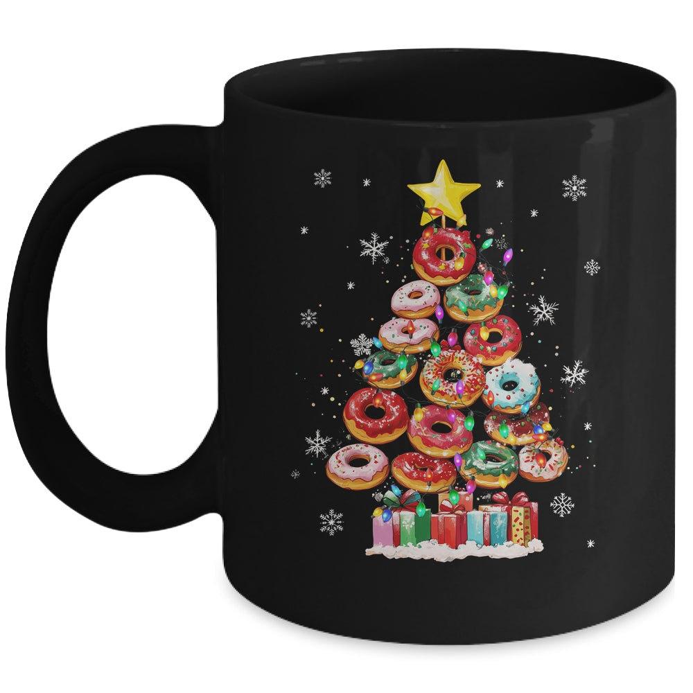 Funny Donuts Christmas Tree Lights Xmas Women Boys Girls Mug | siriusteestore