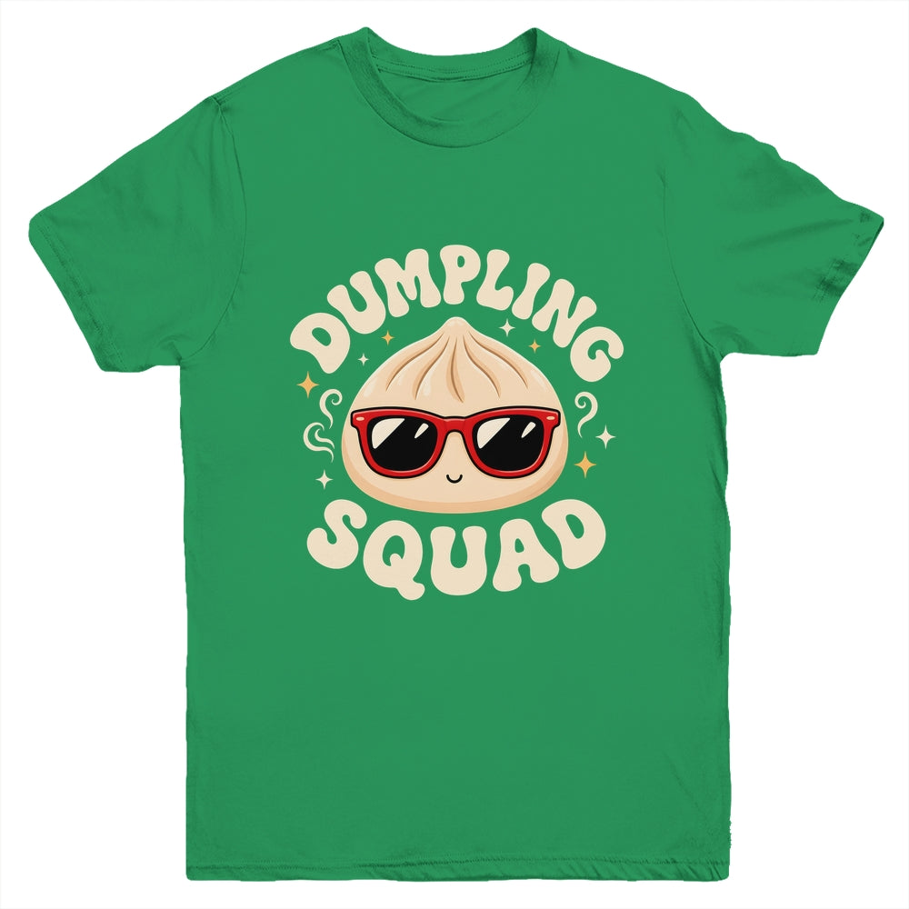 Funny Dumpling Squad Cool Sunglasses Food Lover Boy Kids Youth Shirt | siriusteestore