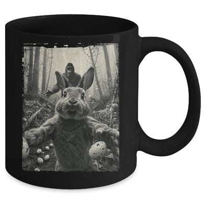 Funny Easter Bunny Selfie Bigfoot And UFO Funny Men Women Mug | siriusteestore