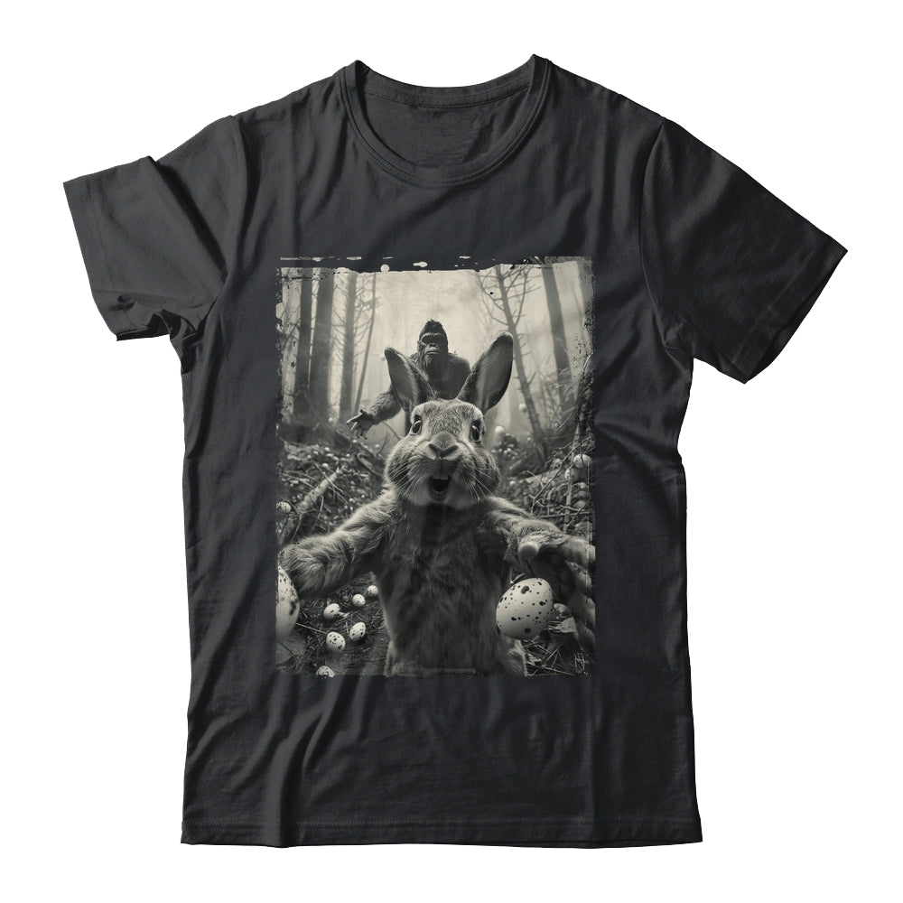 Funny Easter Bunny Selfie Bigfoot And UFO Funny Men Women Shirt & Hoodie | siriusteestore
