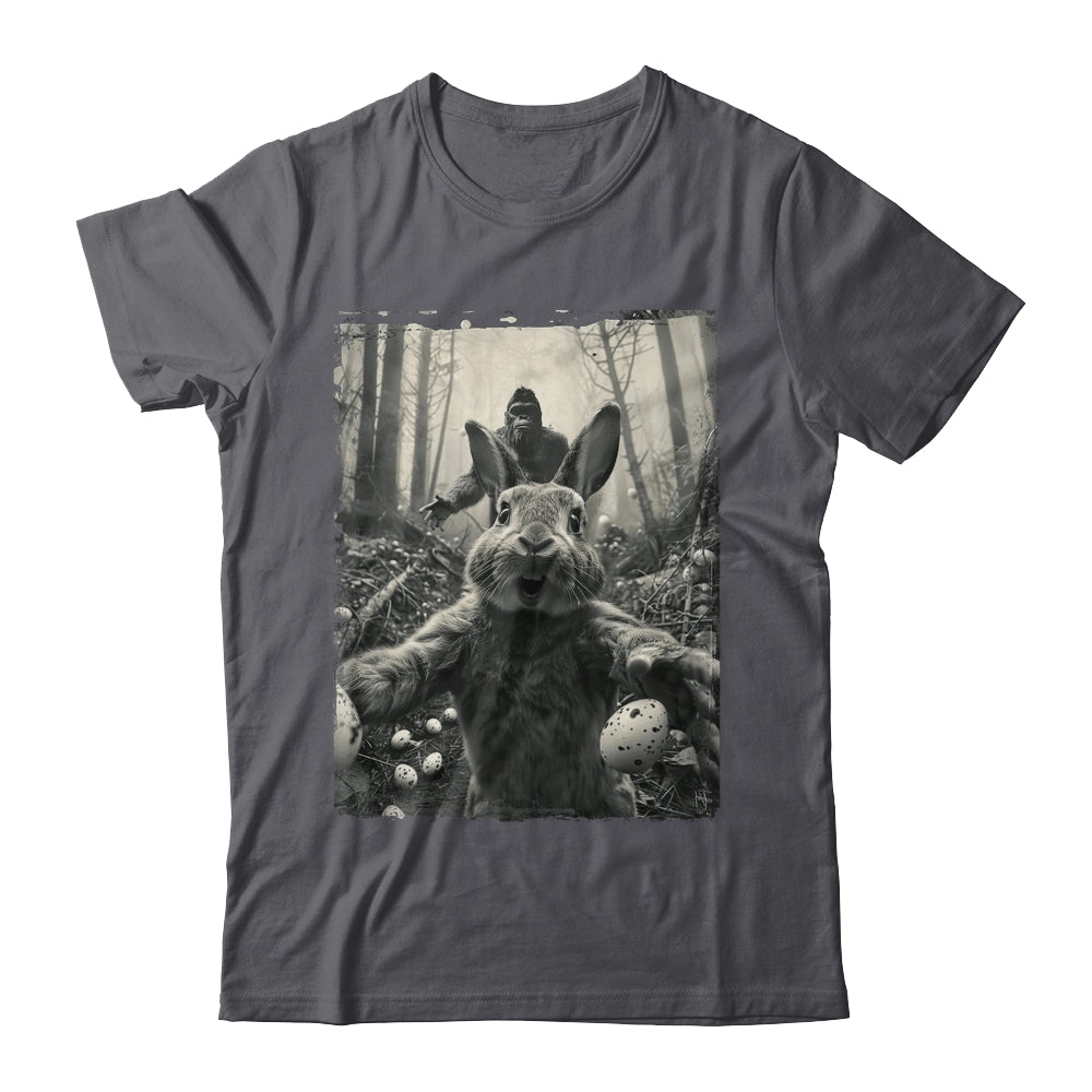 Funny Easter Bunny Selfie Bigfoot And UFO Funny Men Women Shirt & Hoodie | siriusteestore