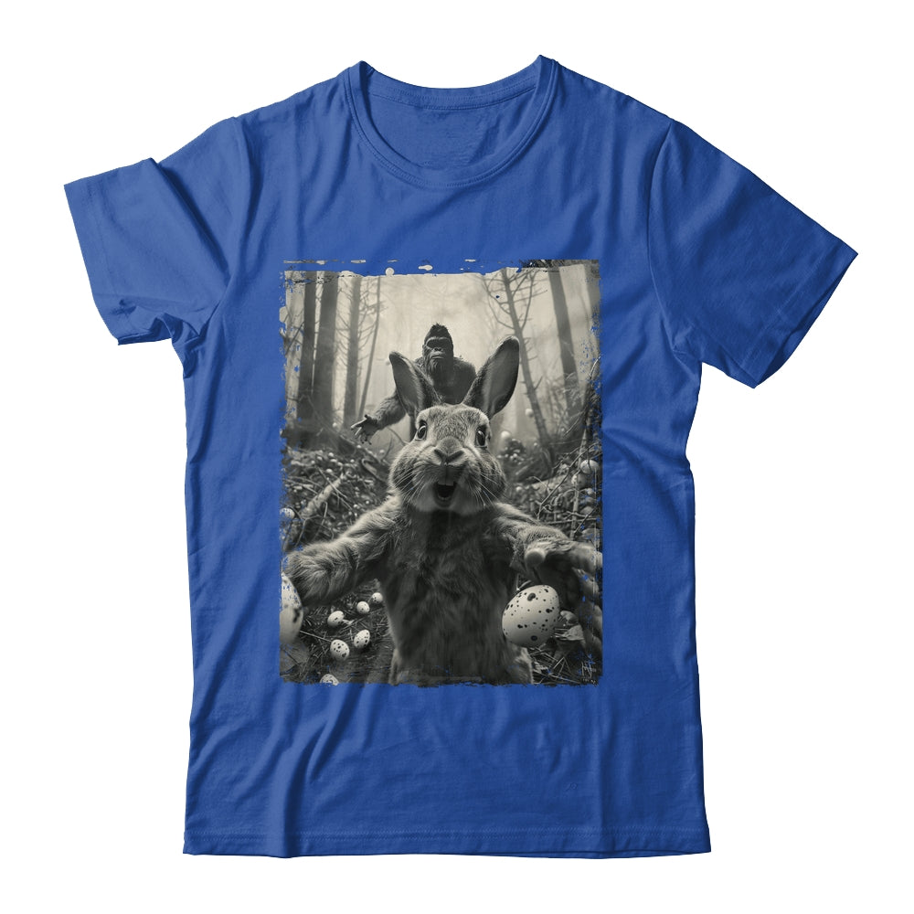 Funny Easter Bunny Selfie Bigfoot And UFO Funny Men Women Shirt & Hoodie | siriusteestore