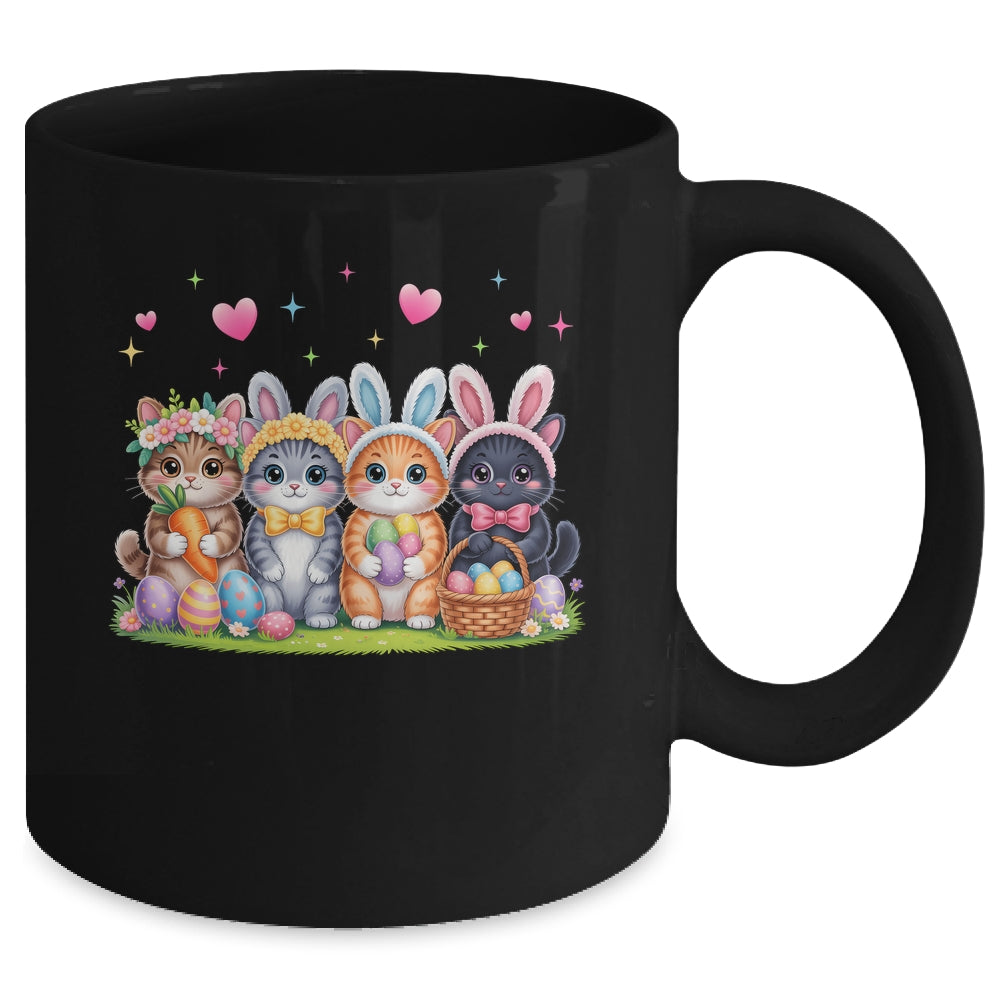 Funny Easter Cats Ears Bunny Eggs Spring For Women Men Kids Mug | siriusteestore