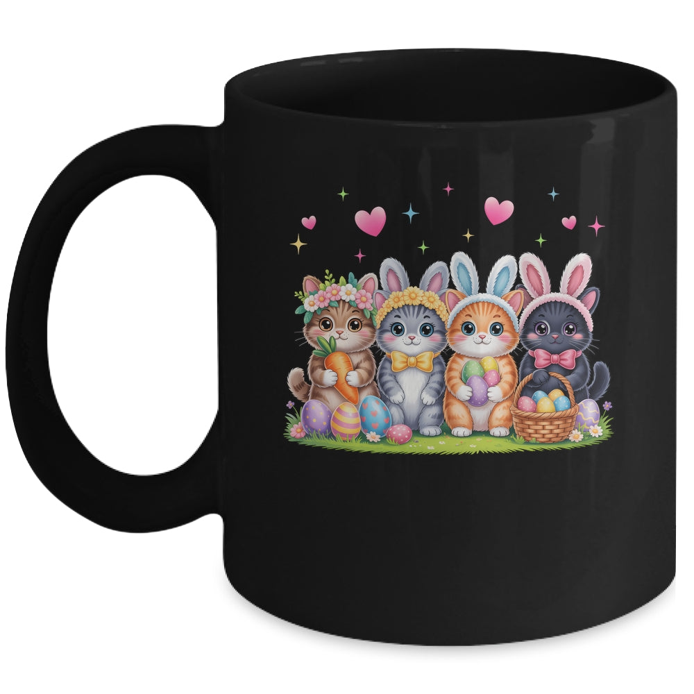 Funny Easter Cats Ears Bunny Eggs Spring For Women Men Kids Mug | siriusteestore