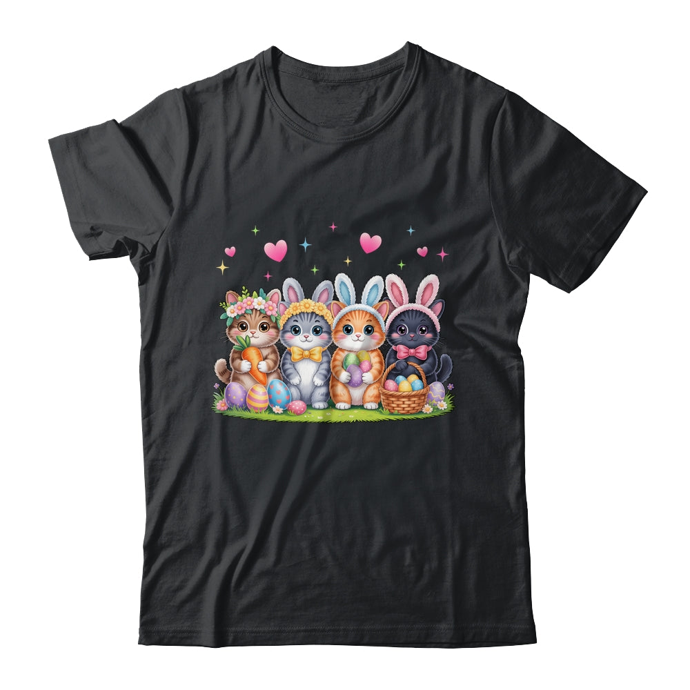 Funny Easter Cats Ears Bunny Eggs Spring For Women Men Kids Shirt & Hoodie | siriusteestore