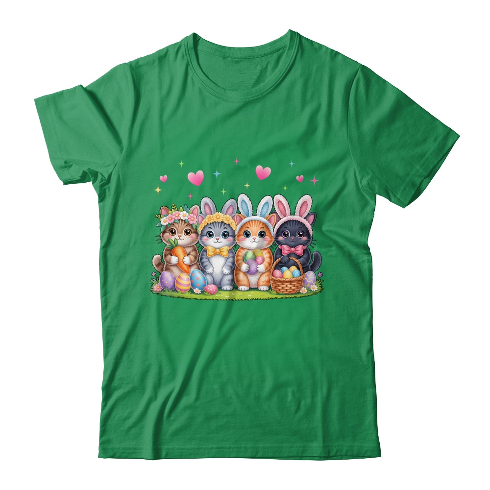 Funny Easter Cats Ears Bunny Eggs Spring For Women Men Kids Shirt & Hoodie | siriusteestore