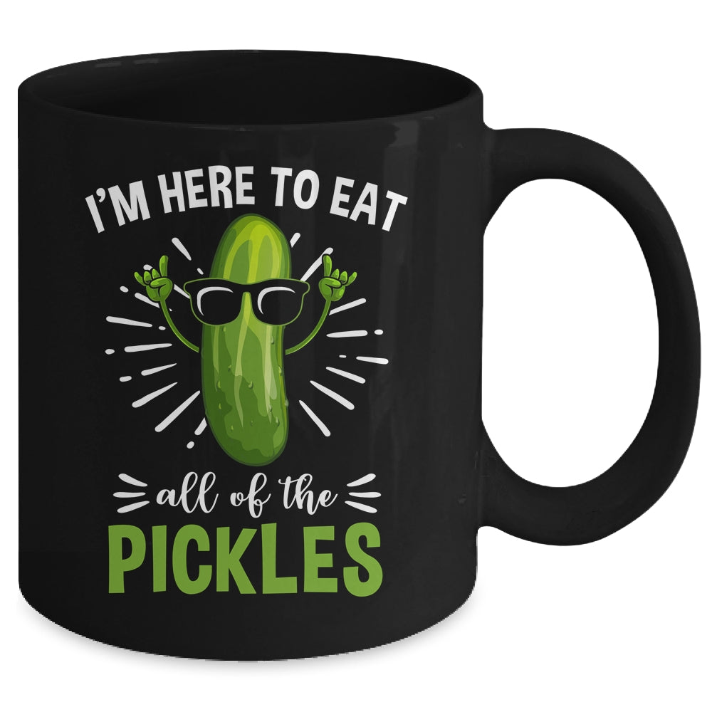Funny Eat All The Pickles Art For Men Women Pickled Cucumber Mug | siriusteestore