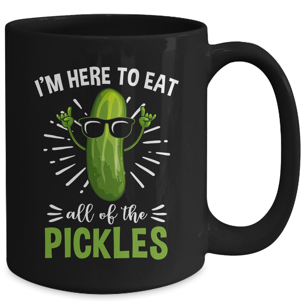 Funny Eat All The Pickles Art For Men Women Pickled Cucumber Mug | siriusteestore