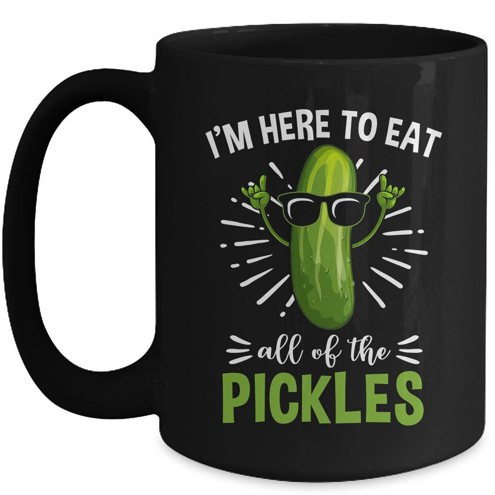 Funny Eat All The Pickles Art For Men Women Pickled Cucumber Mug | siriusteestore
