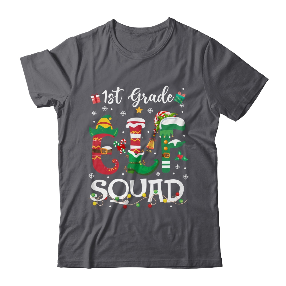 Funny Elf Squad 1st Grade Teacher Student Christmas Xmas Shirt & Sweatshirt | siriusteestore