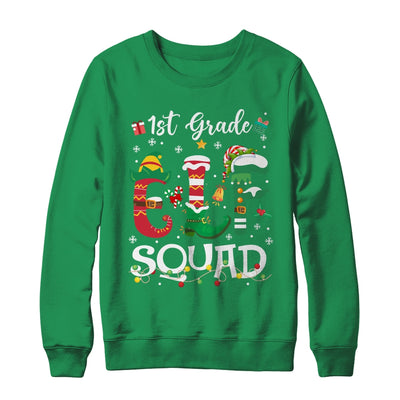 Funny Elf Squad 1st Grade Teacher Student Christmas Xmas Shirt & Sweatshirt | siriusteestore