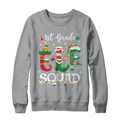 Funny Elf Squad 1st Grade Teacher Student Christmas Xmas Shirt & Sweatshirt | siriusteestore