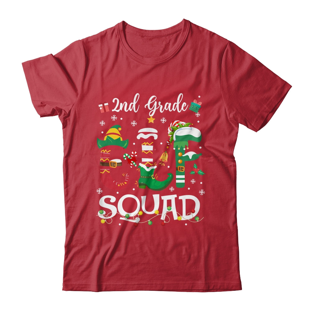 Funny Elf Squad 2nd Grade Teacher Student Christmas Xmas Shirt & Sweatshirt | siriusteestore