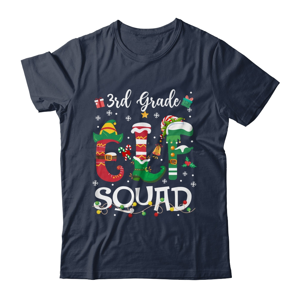 Funny Elf Squad 3rd Grade Teacher Student Christmas Xmas Shirt & Sweatshirt | siriusteestore