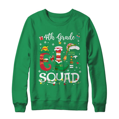 Funny Elf Squad 4th Grade Teacher Student Christmas Xmas Shirt & Sweatshirt | siriusteestore