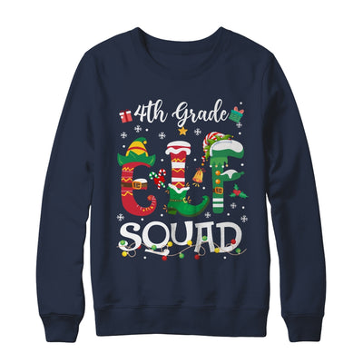 Funny Elf Squad 4th Grade Teacher Student Christmas Xmas Shirt & Sweatshirt | siriusteestore
