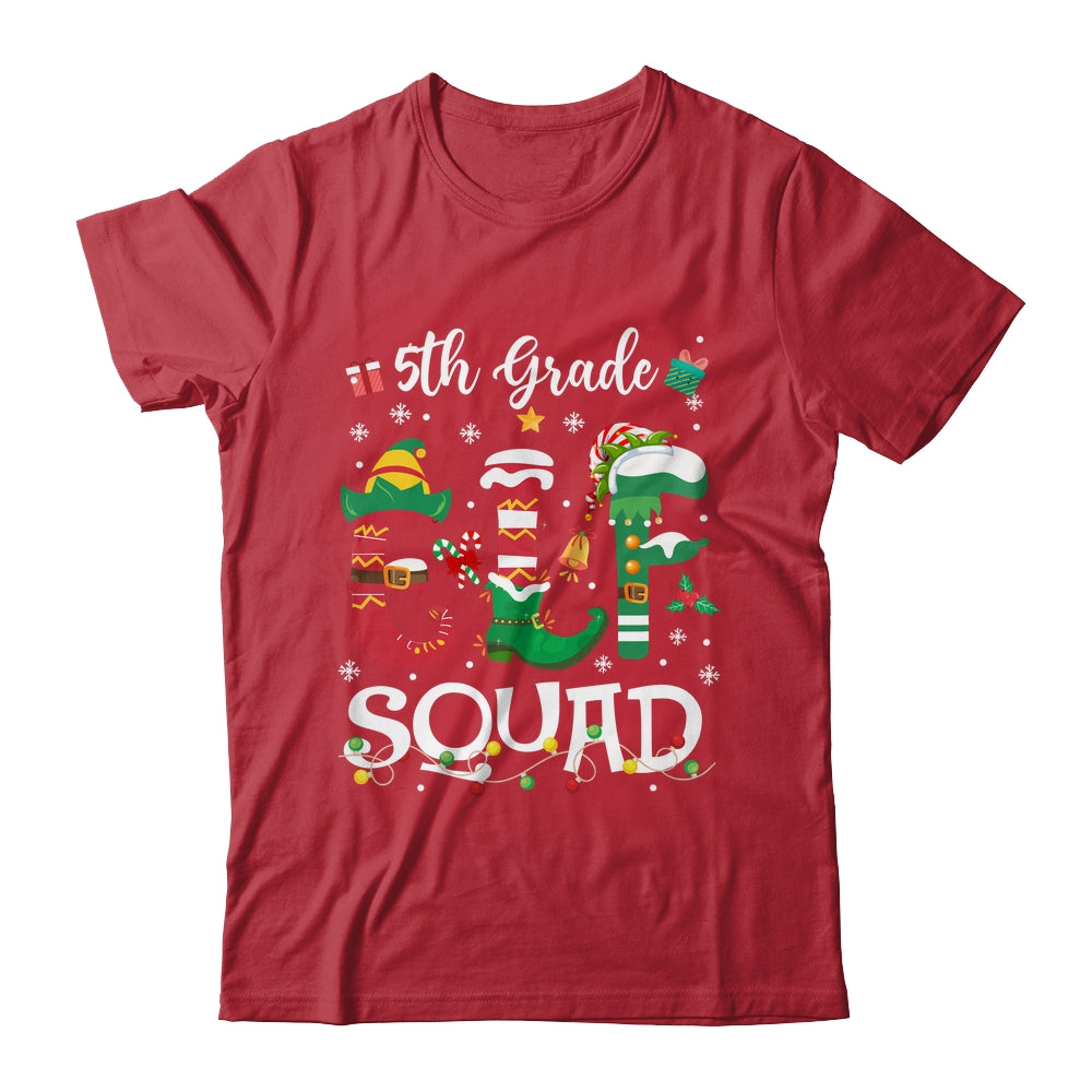 Funny Elf Squad 5th Grade Teacher Student Christmas Xmas Shirt & Sweatshirt | siriusteestore