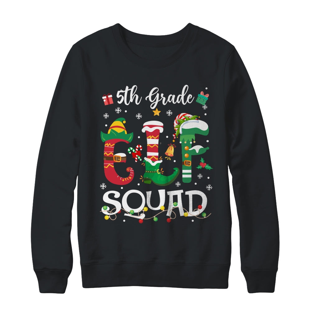 Funny Elf Squad 5th Grade Teacher Student Christmas Xmas Shirt & Sweatshirt | siriusteestore