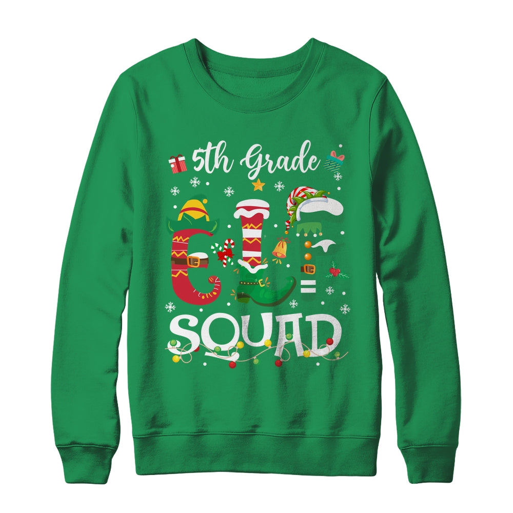 Funny Elf Squad 5th Grade Teacher Student Christmas Xmas Shirt & Sweatshirt | siriusteestore