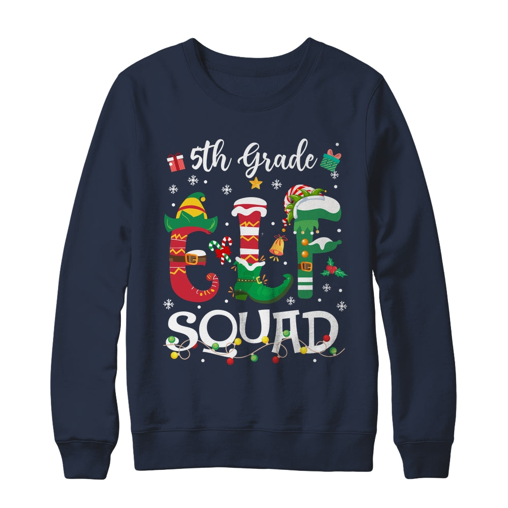 Funny Elf Squad 5th Grade Teacher Student Christmas Xmas Shirt & Sweatshirt | siriusteestore